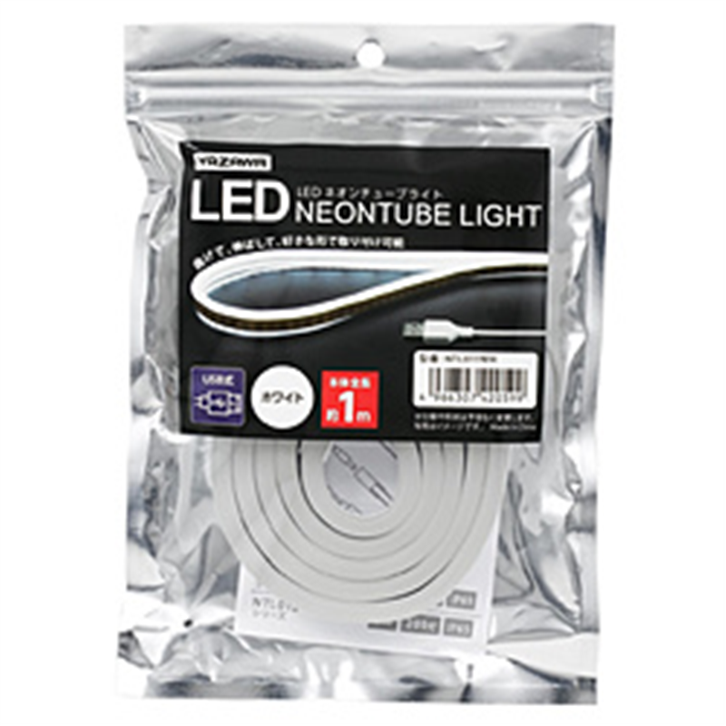 ヤザワ ネオンチューブライト　白色　1m　USB電源　LED　NTL011WH NTL011WH 1個（ご注文単位1個）【直送品】