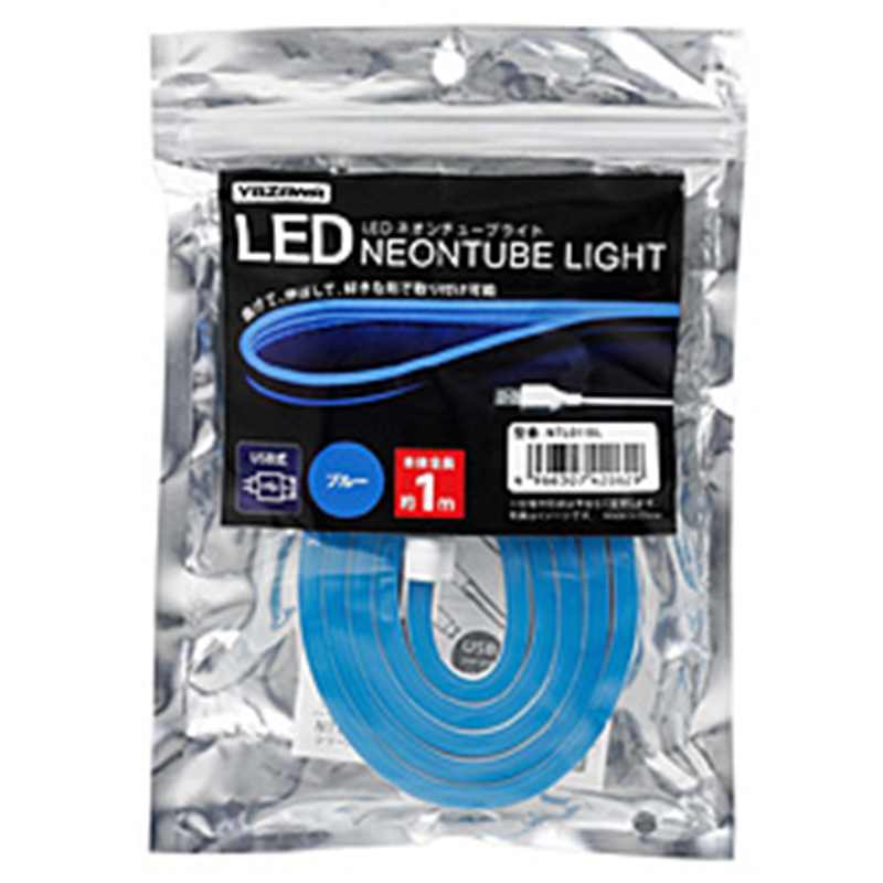 ヤザワ ネオンチューブライト　ブルー　1m　USB電源　LED　NTL011BL NTL011BL 1個（ご注文単位1個）【直送品】