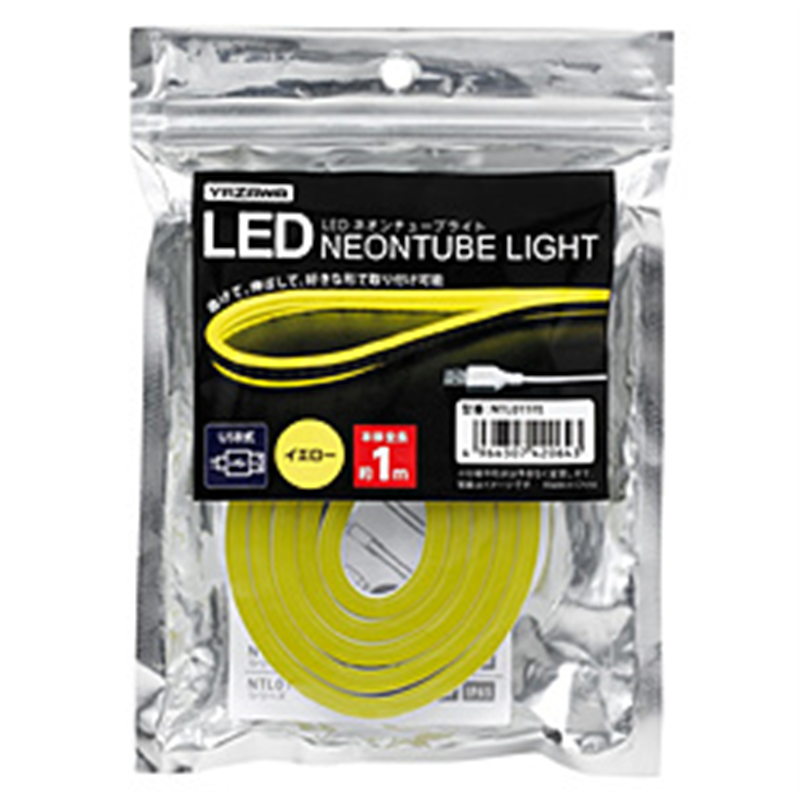 ヤザワ ネオンチューブライト　イエロー　1m　USB電源　LED　NTL011YE NTL011YE 1個（ご注文単位1個）【直送品】