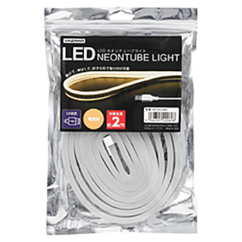 ヤザワ ネオンチューブライト　電球色　2m　USB電源　LED　NTL012WA 電球色 NTL012WA 1個（ご注文単位1個）【直送品】