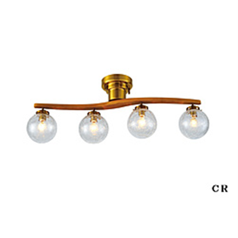 インターフォルム  シーリングライト Owen(オ-ウェン) クラック 白熱ミニクリア電球(E17/60W)×4灯付  LT-4023CR ［8畳 /電球色 /電気工事不要］ LT4023CR 1個（ご注文単位1個）【直送品】