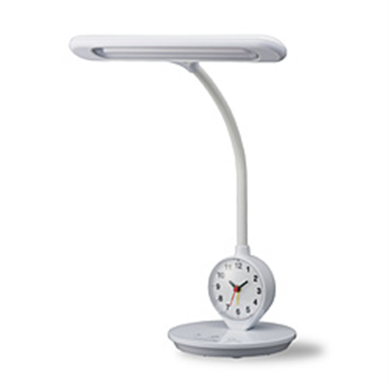 ドウシシャ 目覚まし時計付きLEDデスクライト DL-R478WH ホワイト DL-R478WH ［LED /昼光色～電球色］ DLR478 1個（ご注文単位1個）【直送品】