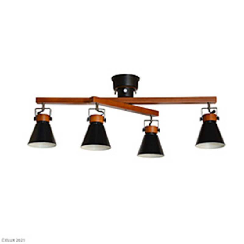 エルックス SLIDER スライダー 4灯シーリングライト エルックス LC10798-BK LC10798 1個（ご注文単位1個）【直送品】