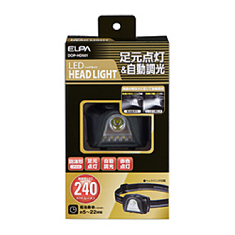 ELPA　エルパ 懐中電灯  DOP-HD501 DOPHD501 1個（ご注文単位1個）【直送品】