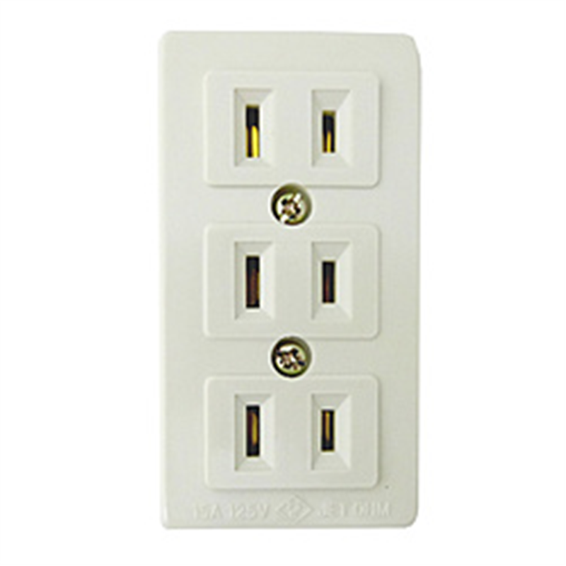 オーム電機 OHM ELECTRIC トリプルコンセント 3口 ホワイト RK-1031-Z RK1031Z 1個(ご注文単位1個)【直送品】