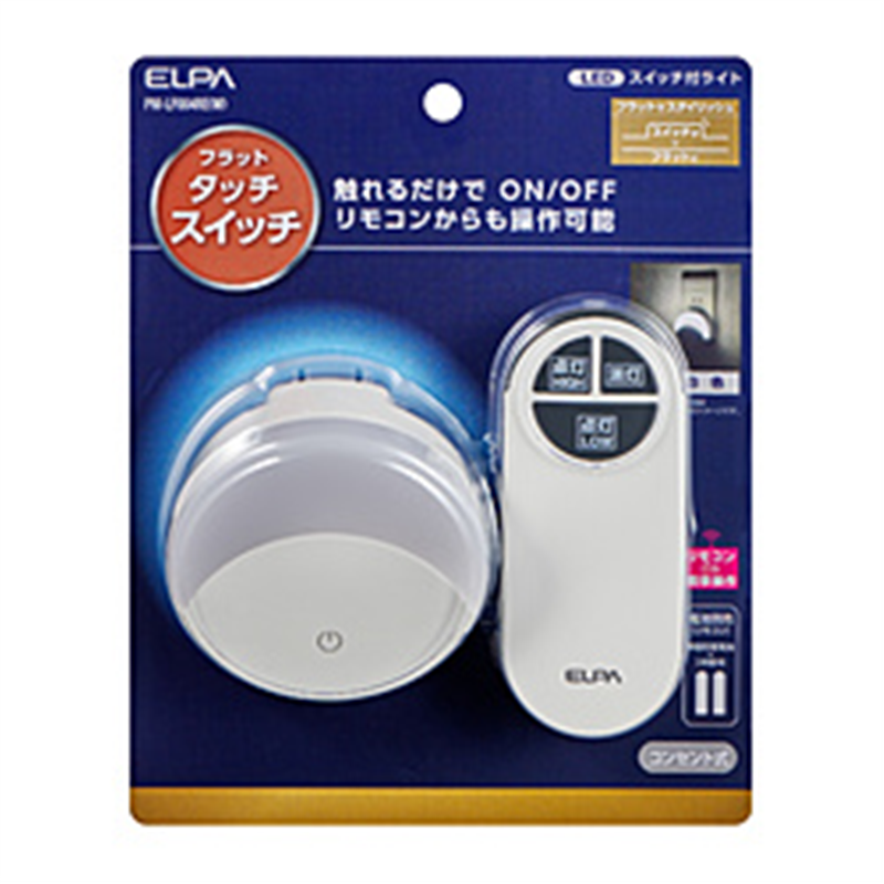 ELPA　エルパ LEDスイッチ付ライト ホワイト PM-LF004RE(W) PMLF004REW 1個（ご注文単位1個）【直送品】