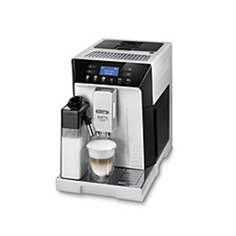 デロンギ　Delonghi エレッタ カプチーノ イーヴォ　全自動コーヒーマシン  ホワイト ECAM46860W ［全自動 /ミル付き］ 1個（ご注文単位1個）【直送品】