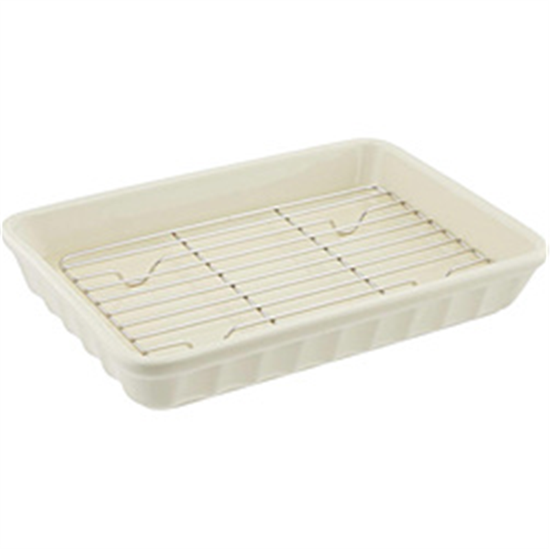 aito製作所 アイトー 耐熱皿 オーブンベーカー グラタン 長角 プレート 皿 網付 約23×16cm クリーム ベージュ 1個(ご注文単位1個)【直送品】