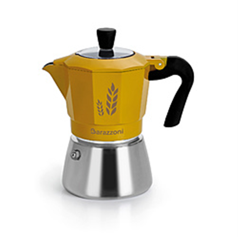Barazzoni バラゾーニ IH対応&直火式大麦コーヒーメーカー 2カップ用 Barazzoni バラゾーニ イエロー 830080002 1個(ご注文単位1個)【直送品】