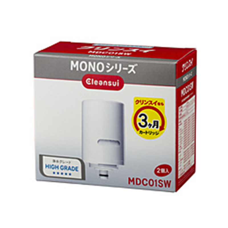 三菱ケミカルクリンスイ　MITSUBISHI　CHEMICAL 交換用カートリッジ MONOシリーズ クリンスイ ホワイト MDC01SW ［2個］ 1個（ご注文単位1個）【直送品】