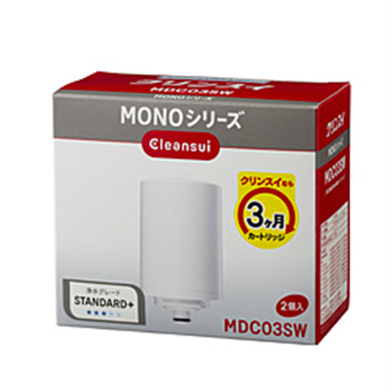 三菱ケミカルクリンスイ　MITSUBISHI　CHEMICAL 交換用カートリッジ MONOシリーズ クリンスイ ホワイト MDC03SW ［2個］ 1個（ご注文単位1個）【直送品】