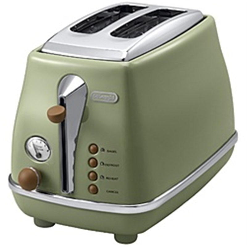 デロンギ　Delonghi ポップアップトースター CTOV2003J オリーブグリーン ［2枚］ 1個（ご注文単位1個）【直送品】