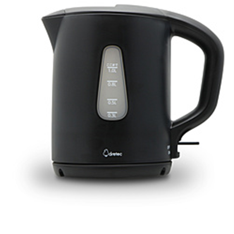 ドリテック　dretec 電気ケトル Rooibos(ルイボス) ブラック PO-354BK ［1.0L］ 1個（ご注文単位1個）【直送品】