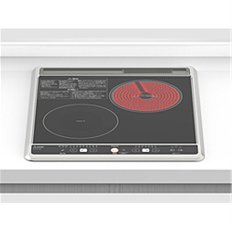 三菱電機　Mitsubishi　Electric 2口ビルトインIHクッキングヒーター［1口IH＋ラジエント・グリル無し］  ブラック CS-H217B ［2口IH＋ラジエントヒーター /200V］ 1個（ご注文単位1個）【直送品】