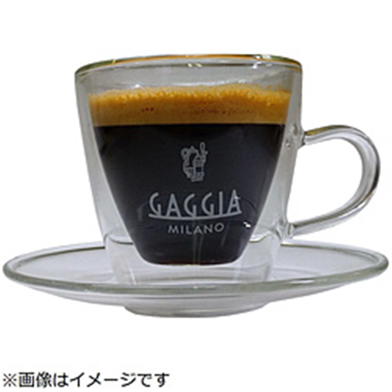 gaggia ガジア Gaggia(ガジア)Gaggia特製ガラス製デミタスカップ&ソーサー DEMI2 Gaggia(ガジア) DEMI2 1個(ご注文単位1個)【直送品】