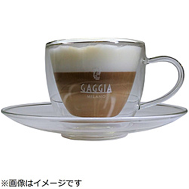 gaggia ガジア Gaggia特製ガラス製コーヒー / カプチーノカップ&ソーサー Gaggia(ガジア) CAPP2 1個(ご注文単位1個)【直送品】