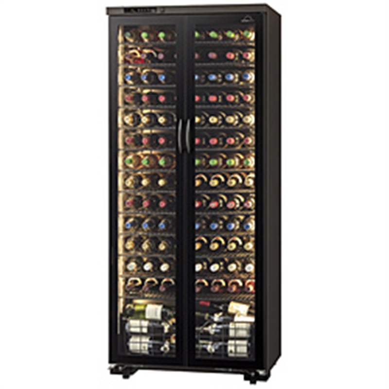 フォルスタージャパン　Forster　Japan ワインセラー  観音開き LongFresh(ロングフレッシュ) ウッドブラック ST-408FG2(WK) ［120本 /観音開き］ 1個（ご注文単位1個）【直送品】