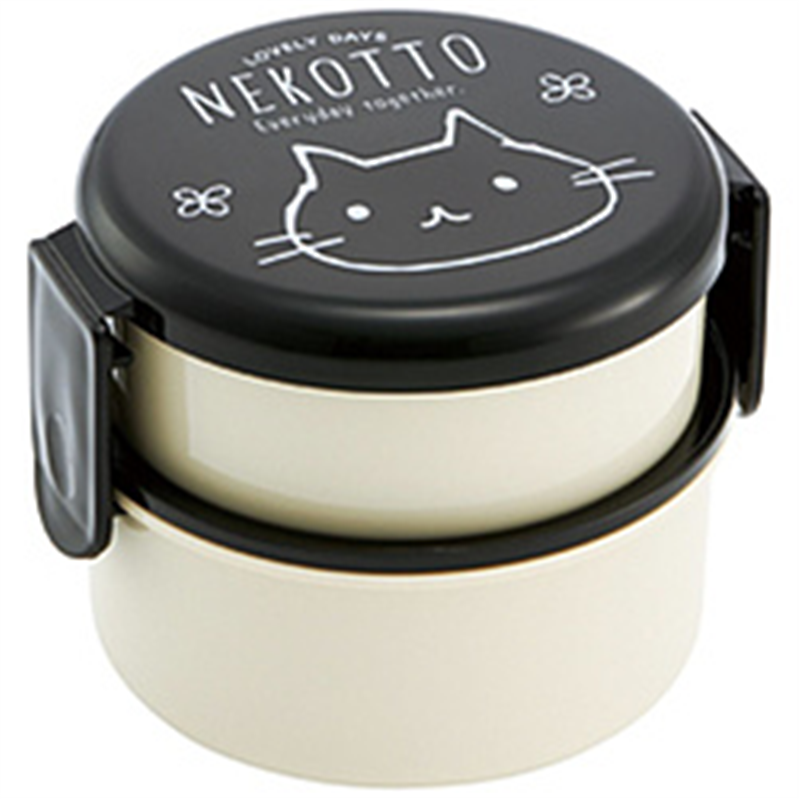 スケーター　Skater ねこっと 丸型ランチボックス2段   ONWR1 1個（ご注文単位1個）【直送品】