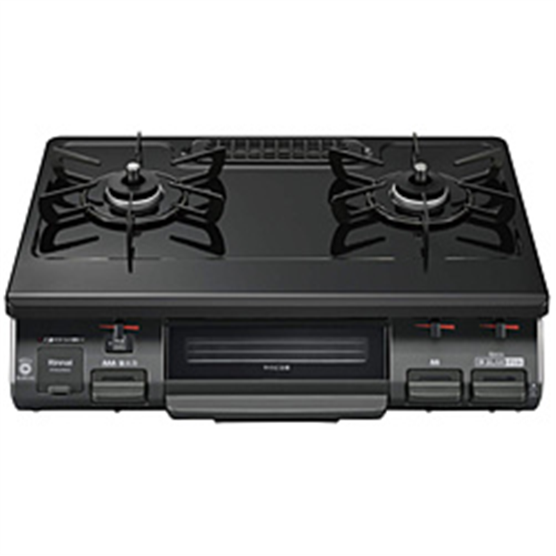 リンナイ　Rinnai ガスコンロ[左強火] ワンピーストップシリーズ ブラック RT64JH6S2-GL 13A ［約60cm /都市ガス12・13A /左強火］ 1個（ご注文単位1個）【直送品】