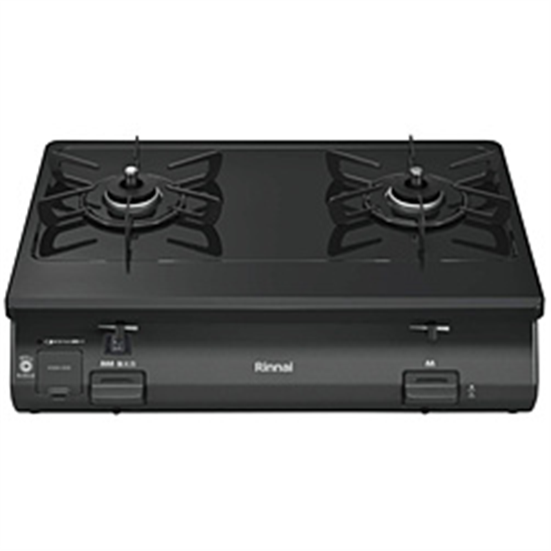 リンナイ　Rinnai ガスコンロ(グリル無し) [左強火]  ブラック KG64-2HSL ［約60cm /都市ガス12・13A /左強火］ 1個（ご注文単位1個）【直送品】