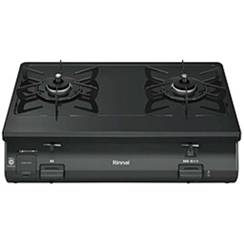 リンナイ　Rinnai ガスコンロ(グリル無し) [右強火]  ブラック KG64-2HSR ［約60cm /都市ガス12・13A /右強火］ 1個（ご注文単位1個）【直送品】