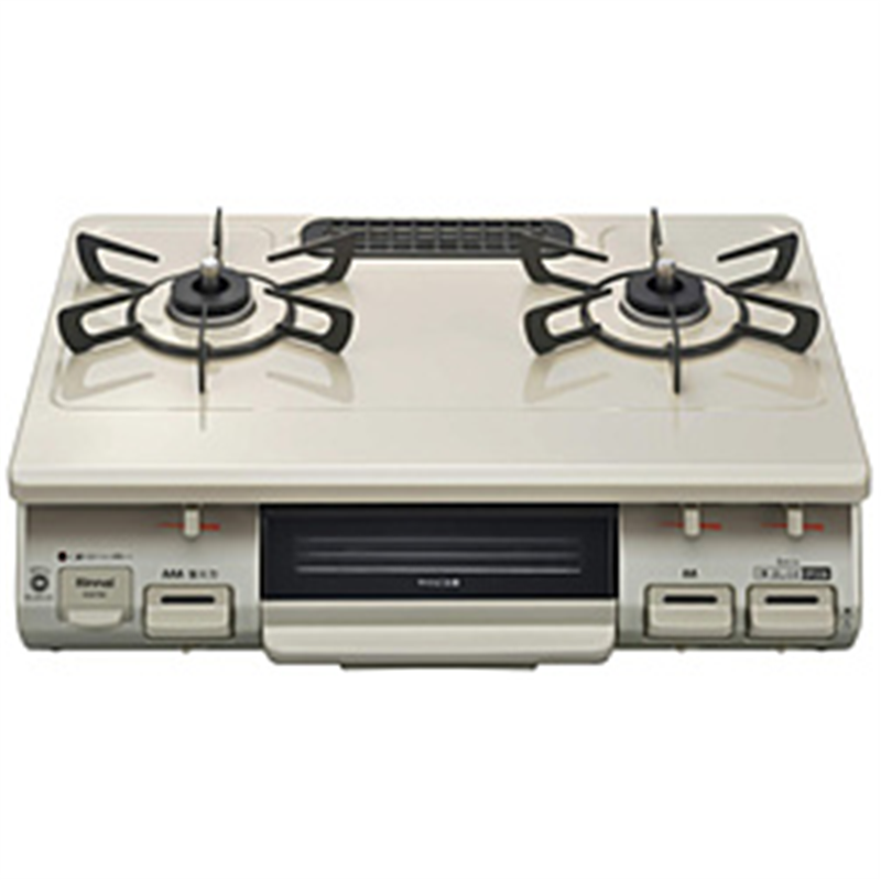 リンナイ　Rinnai ガステーブルコンロ 水なし片面焼きグリル[左強火]  クリームベージュ KG67BEL ［約60cm /プロパンガス /左強火］ 1個（ご注文単位1個）【直送品】