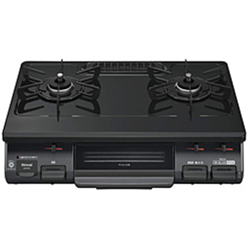 リンナイ　Rinnai ガステーブルコンロ 水なし片面焼きグリル[右強火]  ブラック KG67BKR ［約60cm /都市ガス12・13A /右強火］ 1個（ご注文単位1個）【直送品】