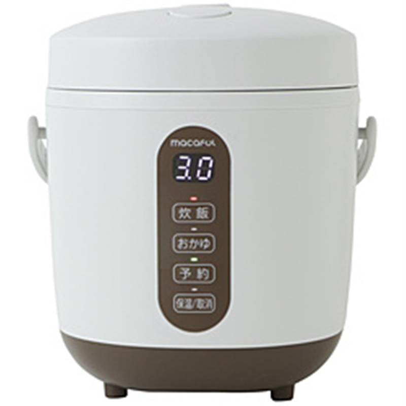macaful　マカフル macaful ミニライスクッカー   MRC-15L-GRG ［1.5合 /マイコン］ 1個（ご注文単位1個）【直送品】