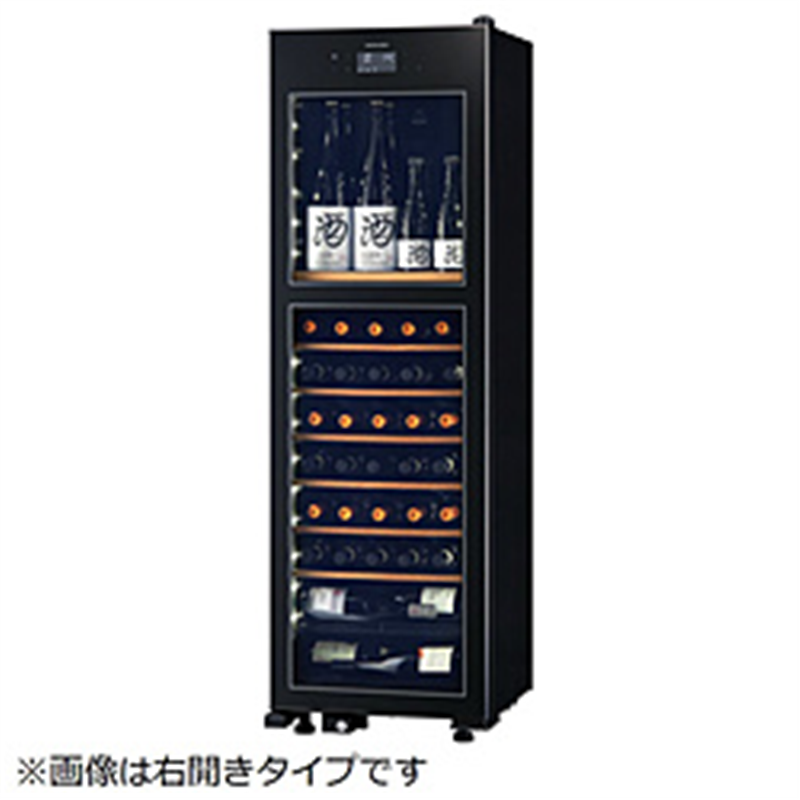 さくら製作所　SAKURA　WORKS 氷温冷蔵機能付き 日本酒＆ワインセラー 氷温 M2シリーズ 黒 LX63DM2Z-LH-B ［63本 /左開き］ 1個（ご注文単位1個）【直送品】