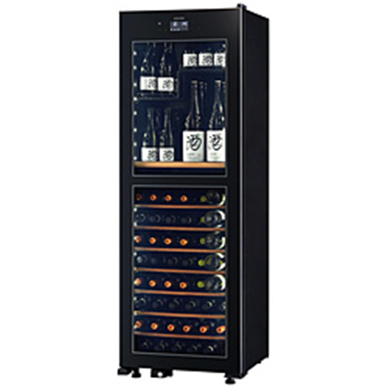 さくら製作所　SAKURA　WORKS 氷温冷蔵機能付き 日本酒＆ワインセラー 氷温 M2シリーズ 黒 LX95DM2Z-RH-B ［95本 /右開き］ 1個（ご注文単位1個）【直送品】