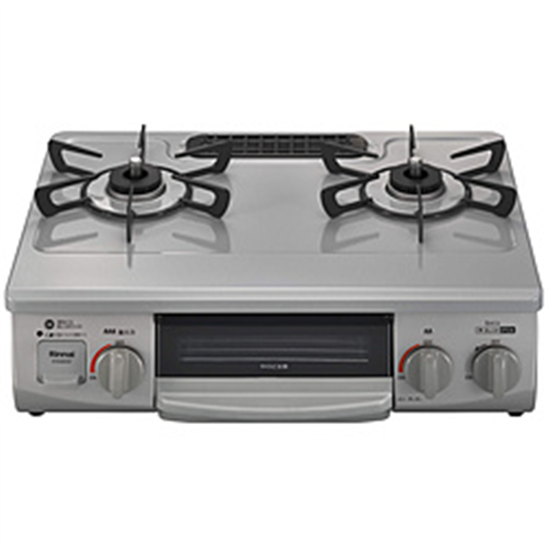 リンナイ　Rinnai ガスコンロ ワンピーストップ  スカイグレー RTE565GRL_13A ［約56cm(コンパクトタイプ) /都市ガス12・13A /左強火］ 1個（ご注文単位1個）【直送品】