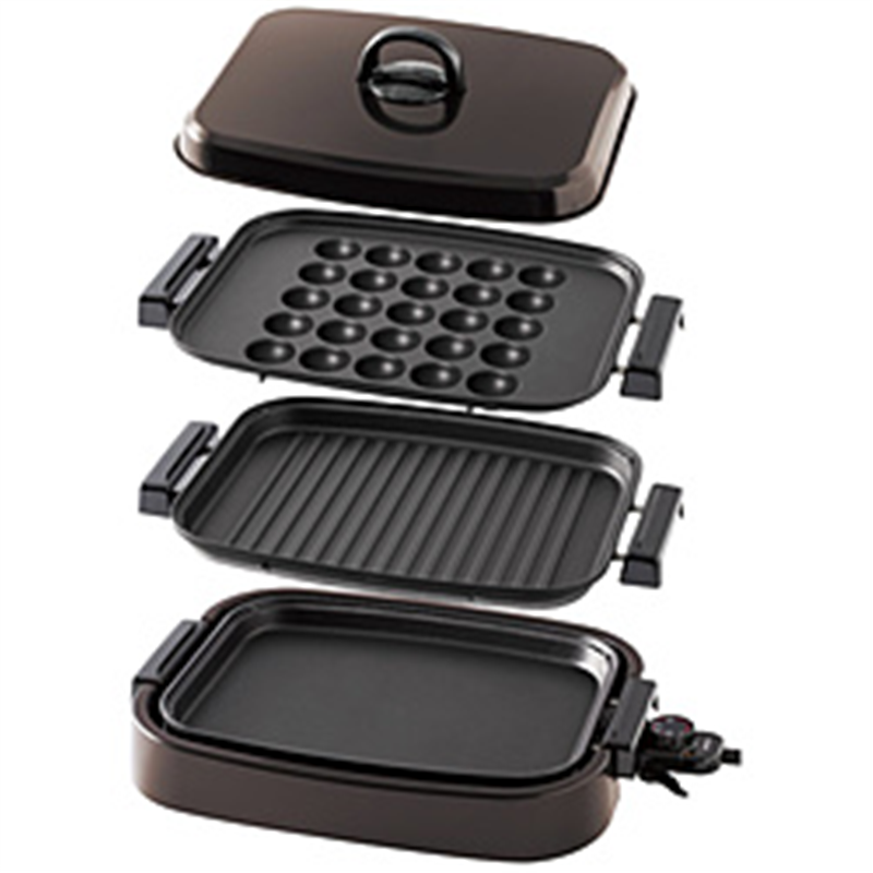 ヤマゼン YAMAZEN ホットプレート3枚組 1個(ご注文単位1個)【直送品】