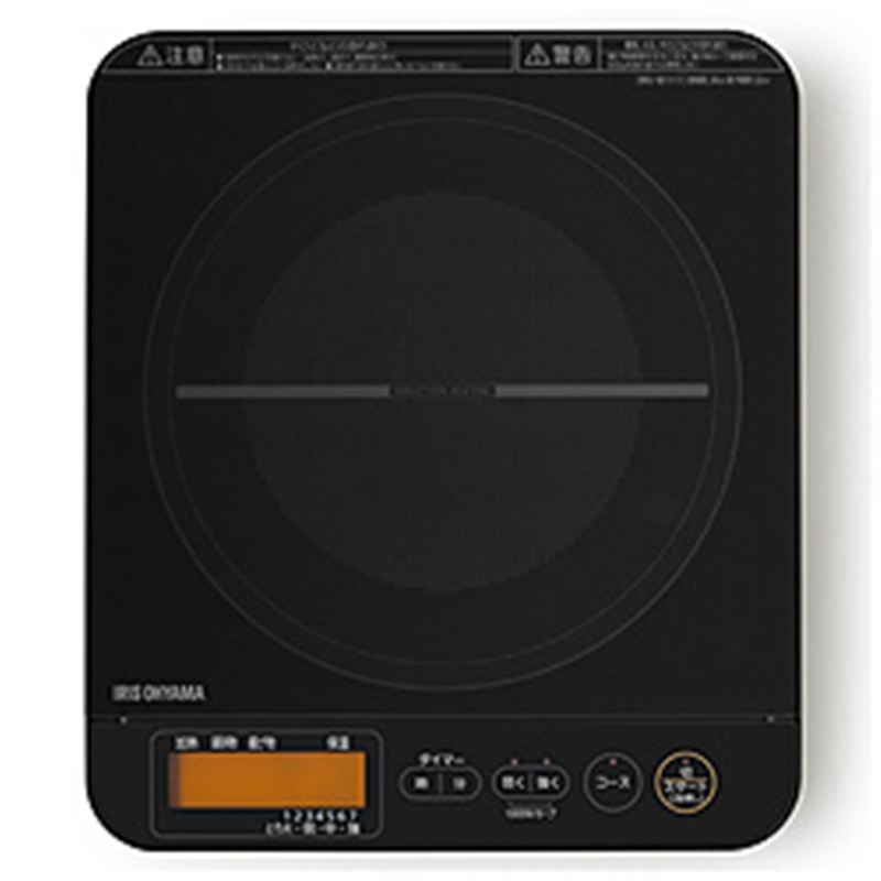 アイリスオーヤマ　IRIS　OHYAMA IHコンロ 液晶付き 1400W   IHC-T71-B ［1口 /100V］ 1個（ご注文単位1個）【直送品】