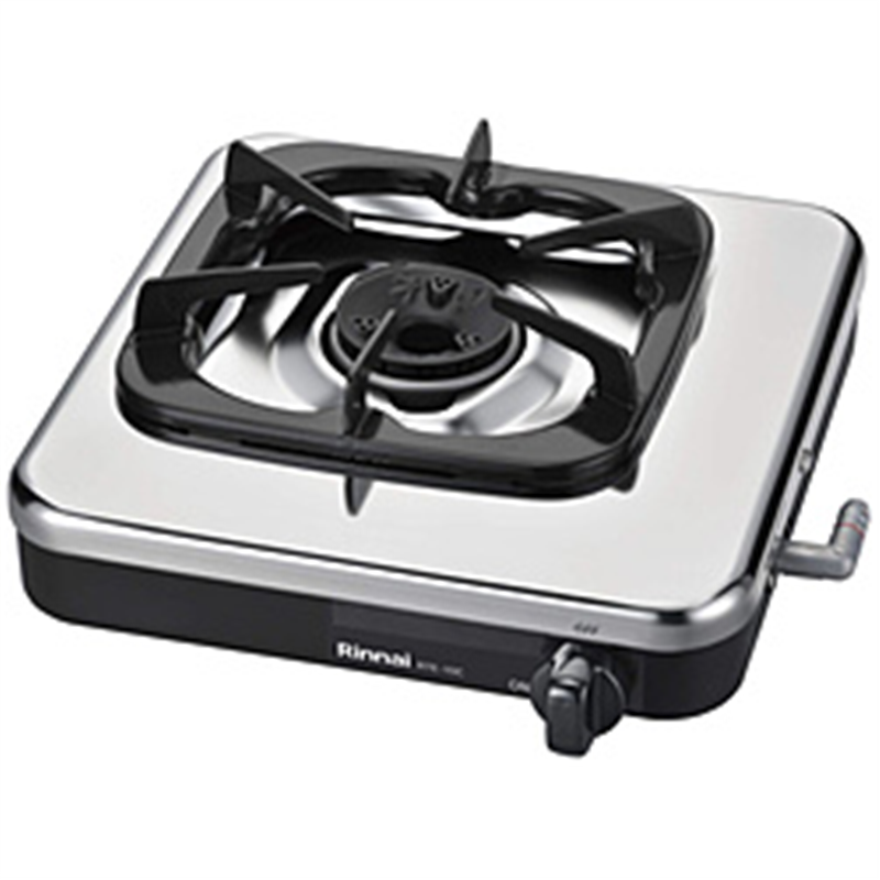 リンナイ　Rinnai ガス1口コンロ ステンレス天板  ブラック RTE-10C ［都市ガス12・13A］ 1個（ご注文単位1個）【直送品】