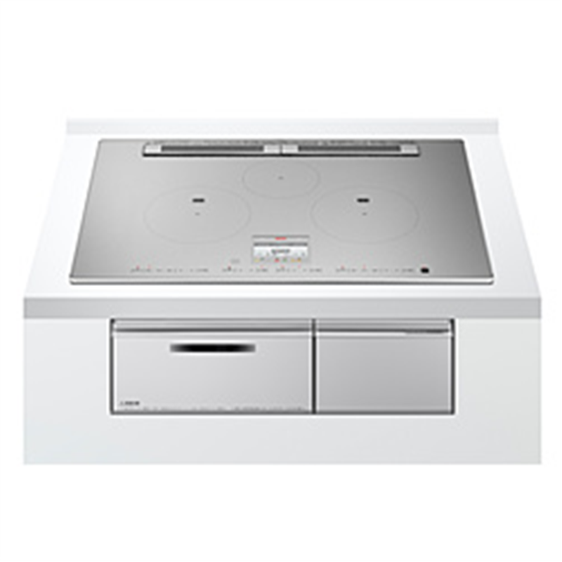 日立　HITACHI ビルトインIHクッキングヒーター N100Tシリーズ プレミアムシルバー HT-N100STWF ［3口IH］ 1個（ご注文単位1個）【直送品】