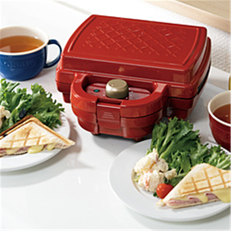 ヒロコーポレーション　HIRO　CORPORATION タイマー付きホットサンドメーカー 1個（ご注文単位1個）【直送品】