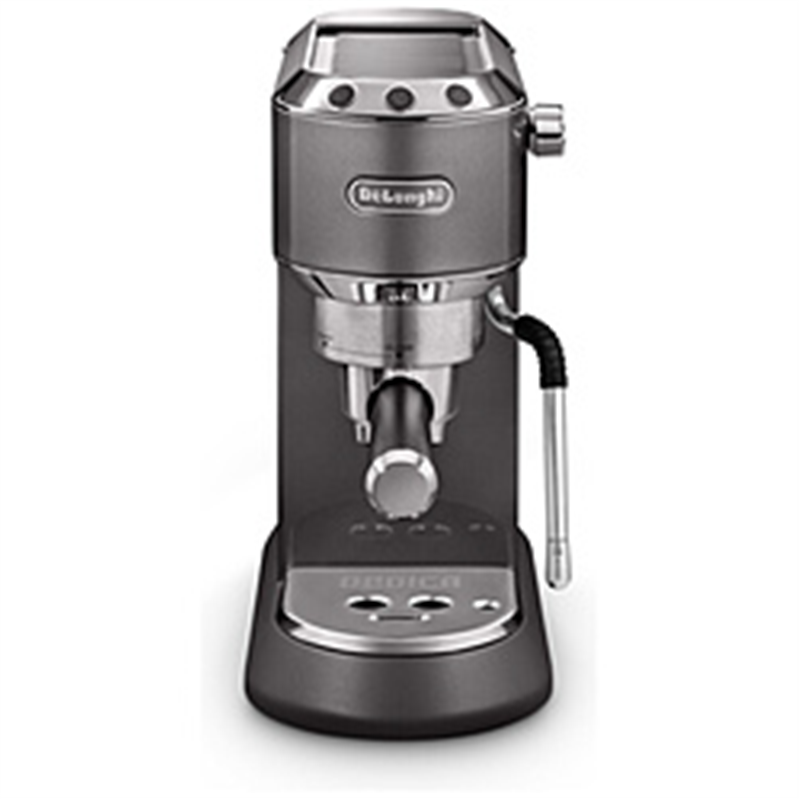 デロンギ　Delonghi エスプレッソ・カプチーノメーカー デディカ アルテ グレー EC885J-GY ［ミルなし］ 1個（ご注文単位1個）【直送品】