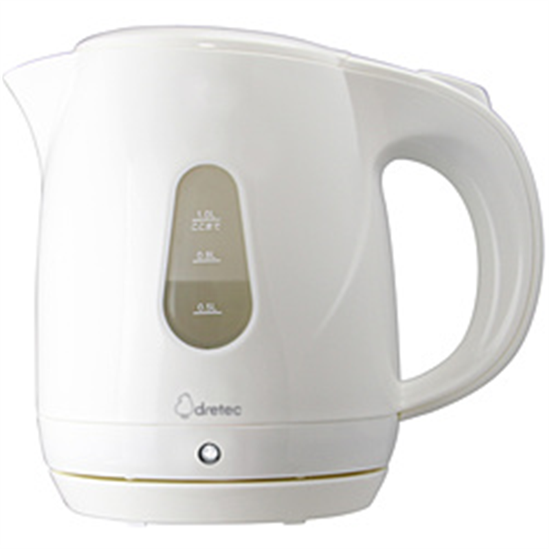 ドリテック　dretec 電気ケトル Prom「プロム」（1.0L）  ホワイト PO-160WT ［1.0L］ 1個（ご注文単位1個）【直送品】