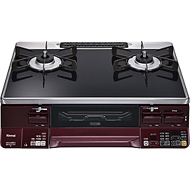 リンナイ　Rinnai LAKUCIEシリーズ LAKUCIE（ラクシエ） ブラック／レッド RTE65VARBA-GL ［約60cm /都市ガス12・13A /左強火］ 1個（ご注文単位1個）【直送品】