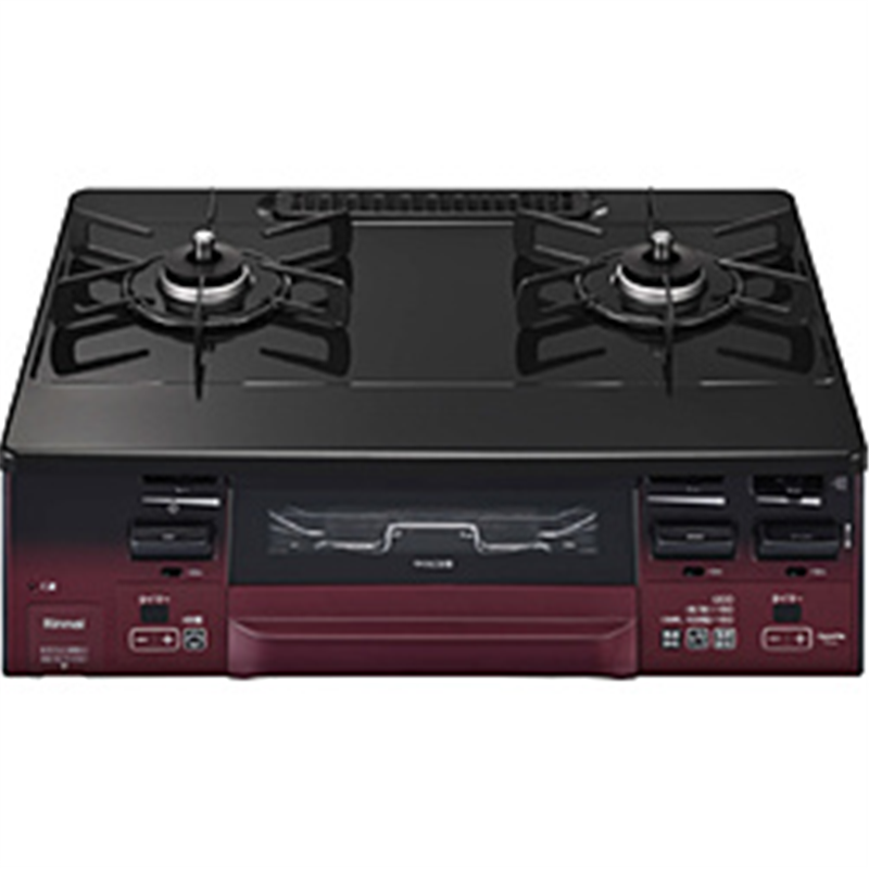 リンナイ　Rinnai LAKUCIEシリーズ LAKUCIE fine（ラクシエファイン） ブラック／レッドトーンブ KG66VTARR ［約60cm /都市ガス12・13A /右強火］ 1個（ご注文単位1個）【直送品】