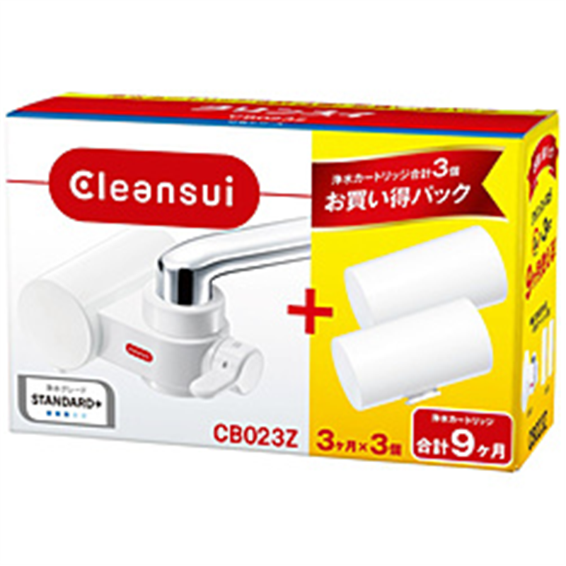 三菱ケミカルクリンスイ　MITSUBISHI　CHEMICAL クリンスイ 蛇口直結型浄水器 CBシリーズ カードリッジ3本入り  ホワイト CB023Z-WT 1個（ご注文単位1個）【直送品】
