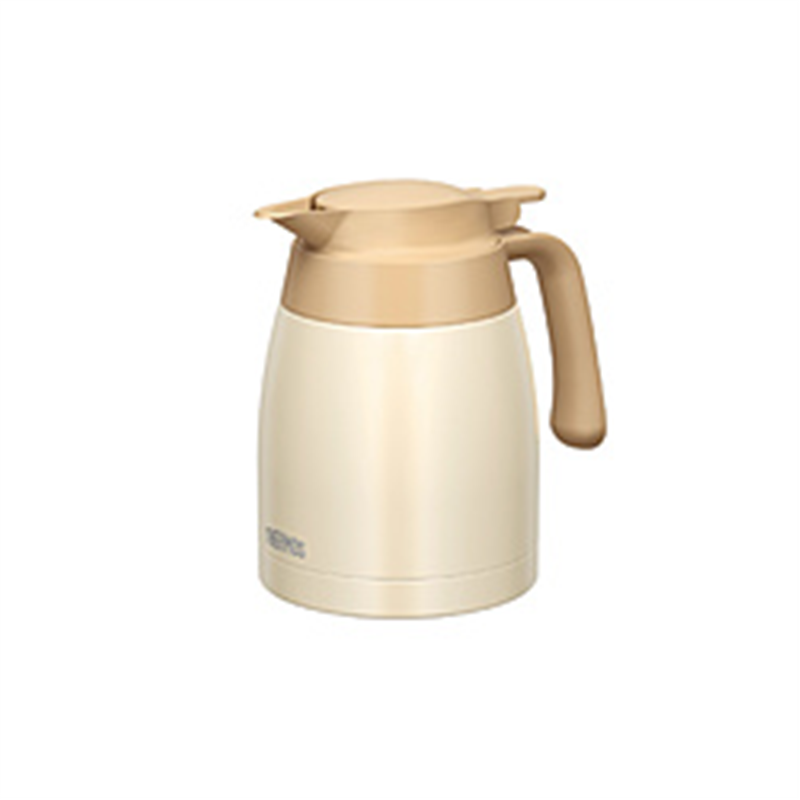 サーモス　THERMOS ステンレスポット1.0L　TTB-1001-CRW（クリームホワイト）  ｸﾘｰﾑﾎﾜｲﾄ TTB-1001-CRW ［蒸気レス/蒸気セーブ機能なし］ 1個（ご注文単位1個）【直送品】