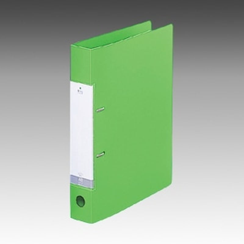 G2230-6 Dリングファイル　A4S　2穴　黄緑 1冊 (ご注文単位1冊)【直送品】