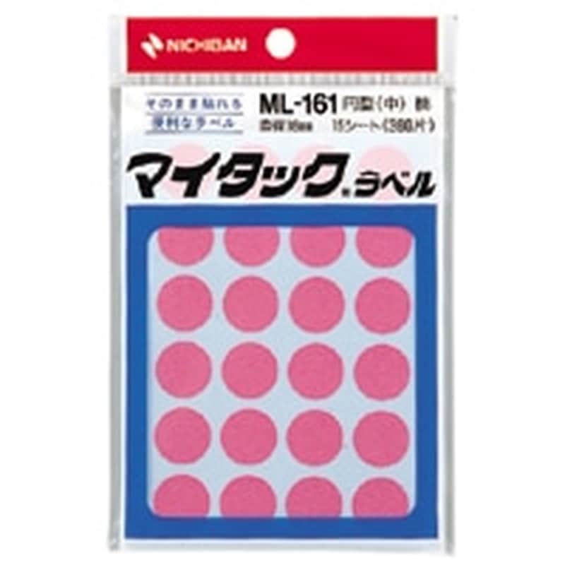 ML-161-11 ピンク マイタックラベル ML-161 桃 1個 (ご注文単位1個)【直送品】