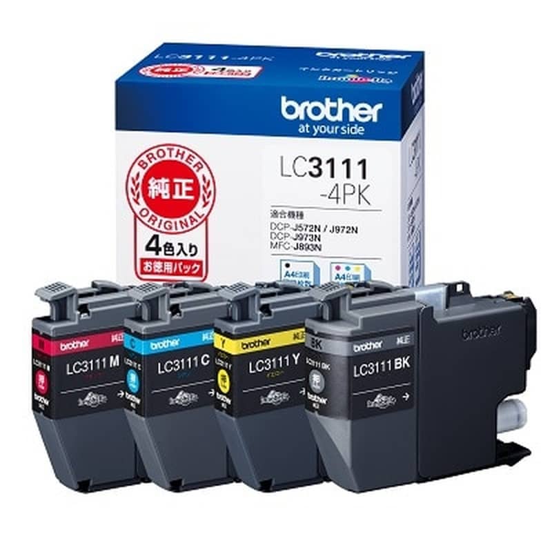 LC3111-4PK インクカートリッジ お徳用4色パック 1パック (ご注文単位1パック)【直送品】