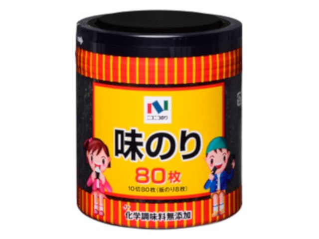 ニコニコのり味付のり卓上80枚※軽(ご注文単位15個)【直送品】
