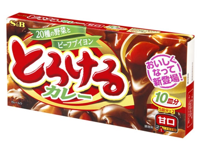 S&Bエスビーとろけるカレー甘口180g※軽(ご注文単位10個)【直送品】