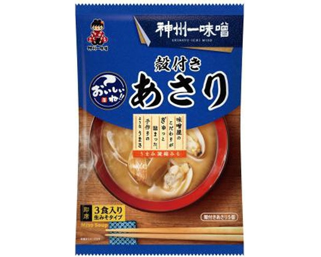神州一味噌おいしいね!!殻付きあさり汁3食※軽(ご注文単位12個)【直送品】