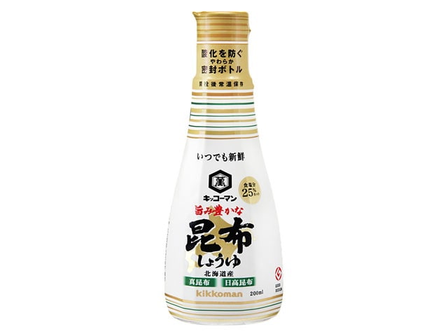 キッコーマン旨み豊かな昆布しょうゆ200ml※軽（ご注文単位6個）【直送品】