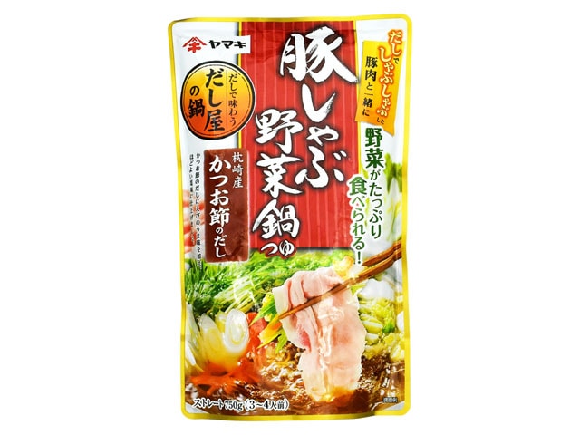 ヤマキ豚しゃぶ野菜鍋つゆ750g※軽(ご注文単位12個)【直送品】